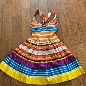 Striped, halter dress